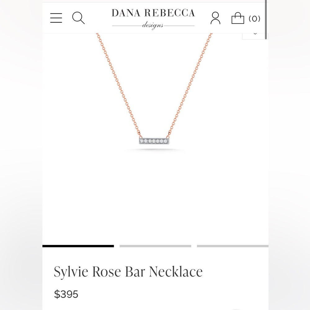 Dana Rebecca Designs Sylvie Rose Necklace - Rose Gold and Silver